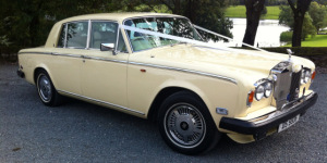 Ivory Rolls Royce Silver Shadow 2 Wedding Car