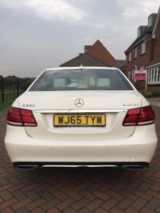 Luxury Mercedes E Class Wedding Car - Rear
