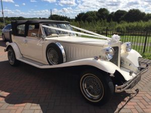 Olde English White 2 Door Beauford Tourer - Front Nearside