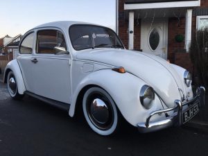 VW beetle wedding car